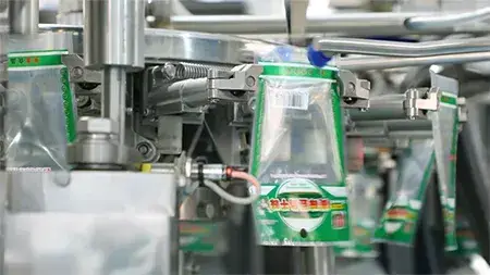 Роторная вакуумная упаковочная машина для пауч-пакетов